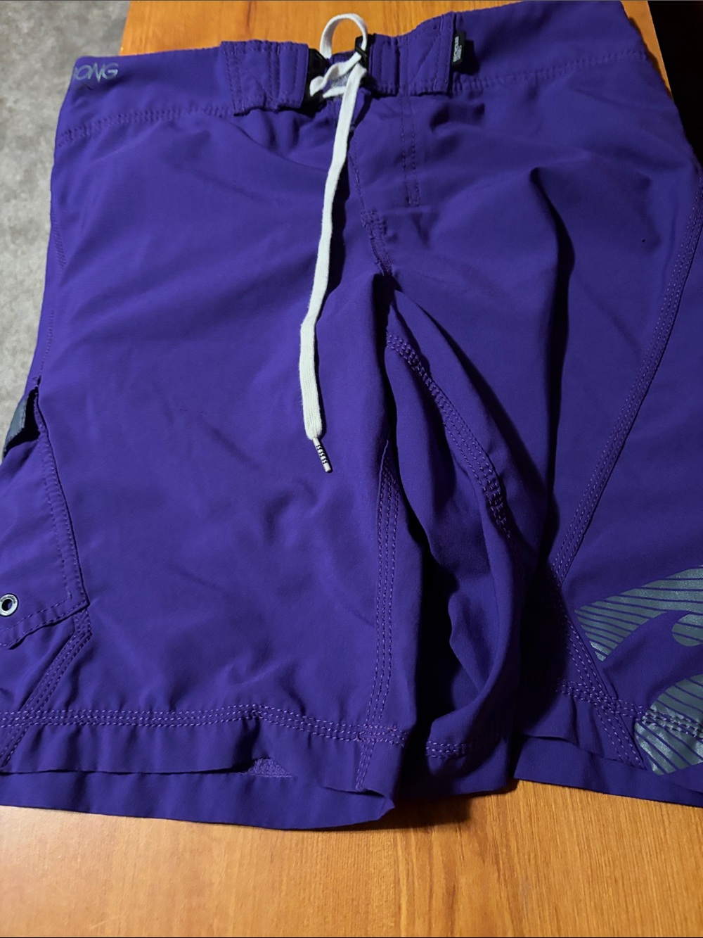 Billabong Purple Men's Swim Board Shorts with White Drawstring